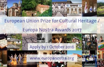 The European Union Prize for Cultural Heritage/Europa Nostra Awards – termin zgłoszeń upływa 1 października 2016