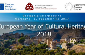Zapisy na spotkanie informacyjne dotyczące Europejskiego Roku Dziedzictwa Kulturowego już otwarte!