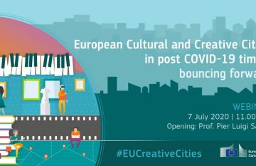 JRC zaprasza 7 lipca 2020 na webinarium „European Cultural and Creative Cities in post COVID-19 times: bouncing forward”