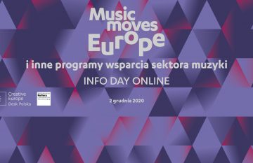 Music Moves Europe i inne programy wsparcia sektora muzyki – webinarium | 2 grudnia 2020