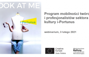 Program mobilności twórców i profesjonalistów sektora kultury i-Portunus – webinarium | 3 lutego 2021
