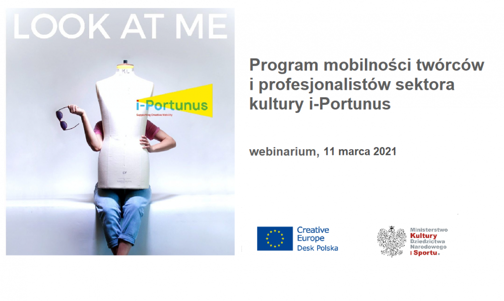 Program mobilności twórców i profesjonalistów sektora kultury i-Portunus – webinarium | 11 marca 2021 