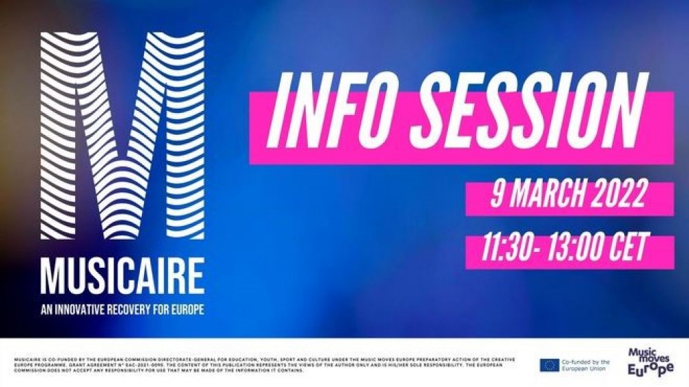 MusicAire open call | sesja informacyjna, 9 marca 2022 