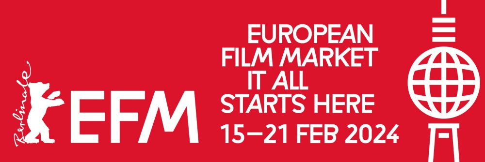 Creative Europe MEDIA umbrella stand podczas European Film Market 