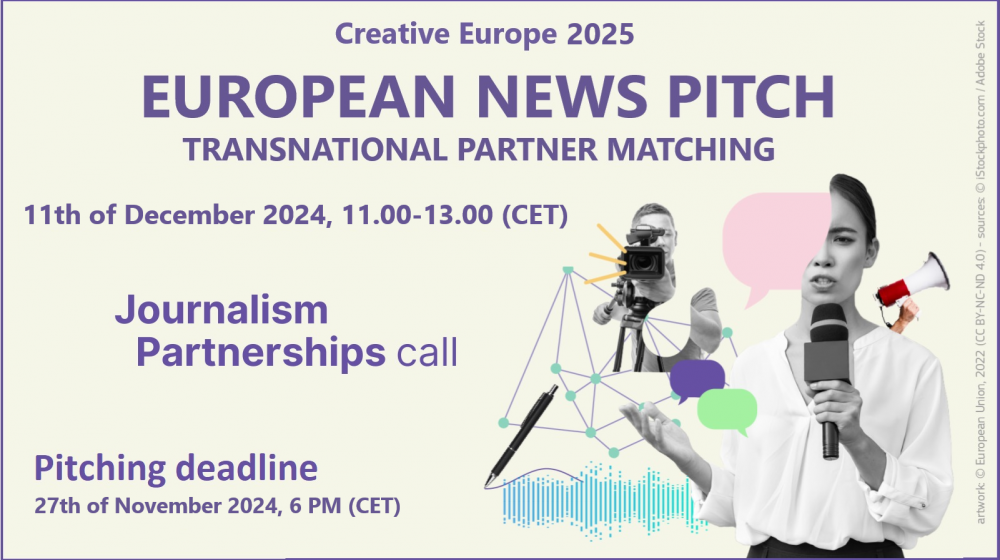 Express your interest in the NEWS – Journalism Partnerships calls 2025 – sesja organizowana przez Sieć Creative Europe Desks 