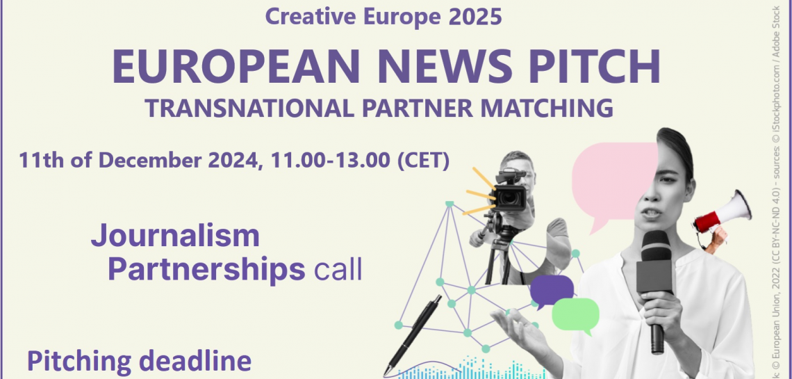 Express your interest in the NEWS – Journalism Partnerships calls 2025 – sesja organizowana przez Sieć Creative Europe Desks