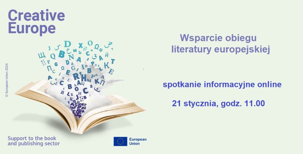 Wsparcie obiegu literatury europejskiej 2025 | spotkanie informacyjne online, 21 stycznia 