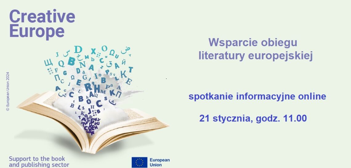 Wsparcie obiegu literatury europejskiej 2025 | spotkanie informacyjne online, 21 stycznia