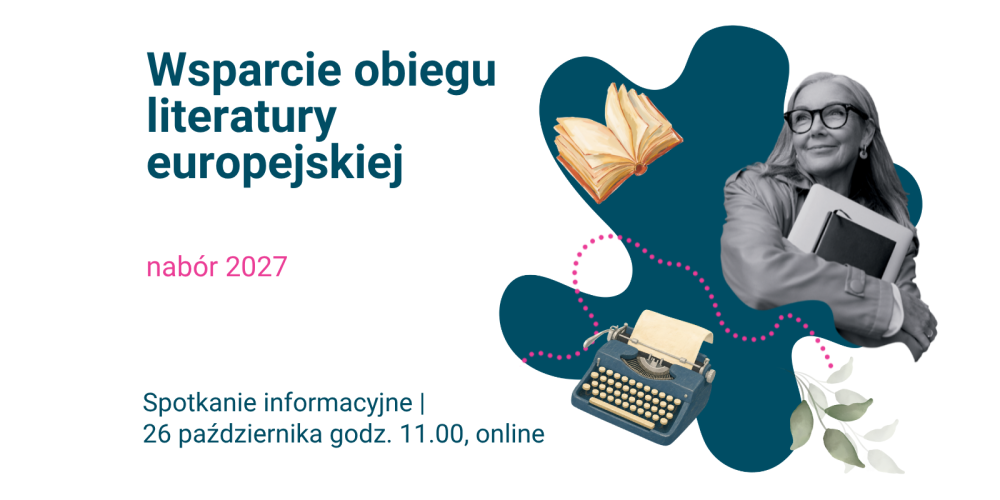 Wsparcie obiegu literatury europejskiej 2027 | spotkanie informacyjne online, 26 października 